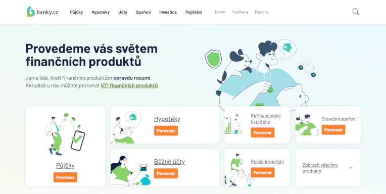 Screenshot of Banky.cz
