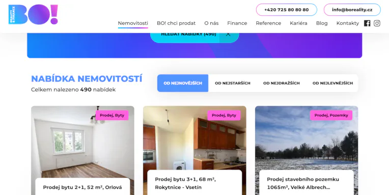 Screenshot of BO! reality